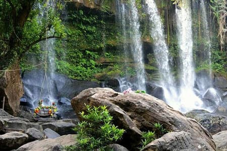 Phnom Kulen Waterfall 1000 Linga National Park Tour