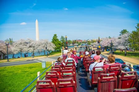 DC: Hop-on Hop-off Sightseeing Tour by Open-top Bus with 18 Stops