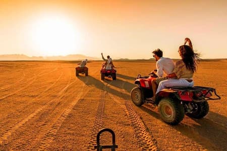 Agafay Desert: Dinner + Show with Quad Bike & Sunset Camel Ride