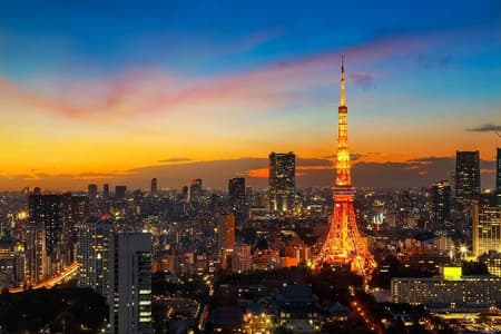 E-Tickets für die Aussichtsplattform des Tokyo Tower.