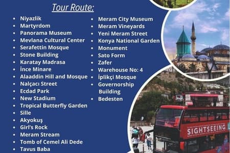 Konya City Sightseeing Tour with Double-Decker