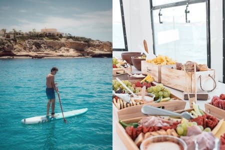 5 Hour Ibiza Boat Trip with lunch, 6 drinks, SUP Boards and DJ