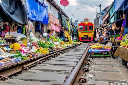 Bangkok: Floating Market and Train Market Experience
