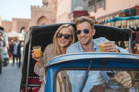 Marrakech Tuk Tuk City Tour – Private with Pickup and Drinks
