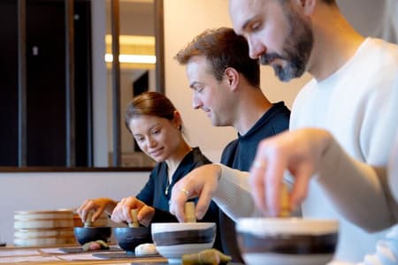 Matcha Making Class in Tokyo with Authentic Japanese Sweets Set