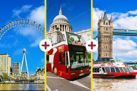 The Big Day out - ingresso London Eye, excursão hop-on hop-off em Londres e cruzeiro no rio