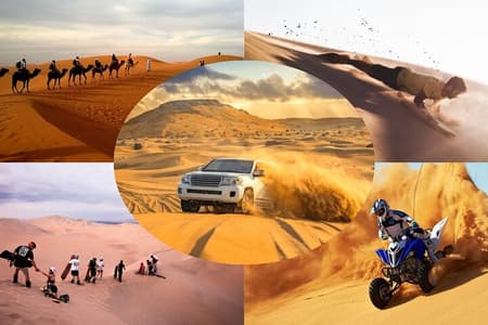 4hr Desert Safari: Sunset,Sunrise,Camel,Sand boarding,Inland Sea