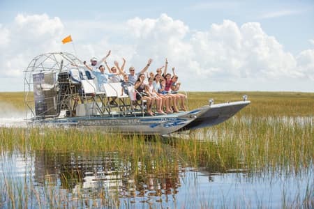 From Miami: Everglades Airboat, Wildlife Exhibit & Roundtrip Bus