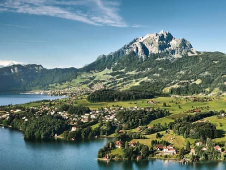 Lucerne and Mount Pilatus with a Lake Cruise, Cable Car and Cogwheel Rail Ride