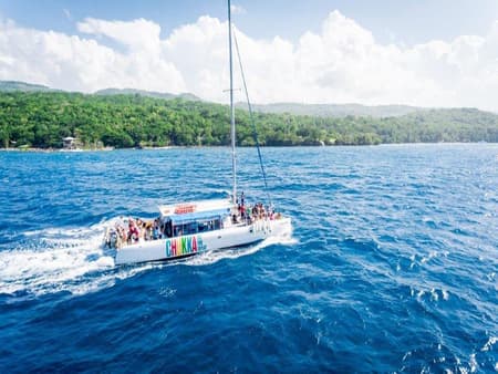 Scalata delle Dunn's River Falls, snorkeling con Chukka e festa in catamarano