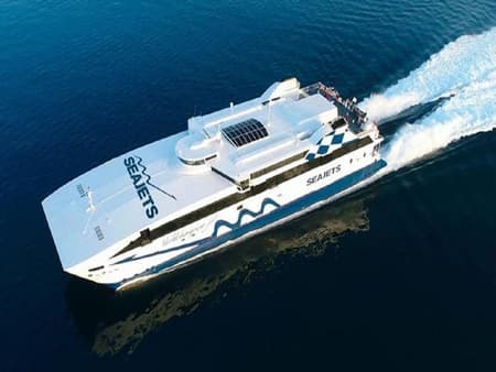 SeaJets Ferry from Mykonos to Santorini - One-way Ticket with Optional Hotel Pick-up