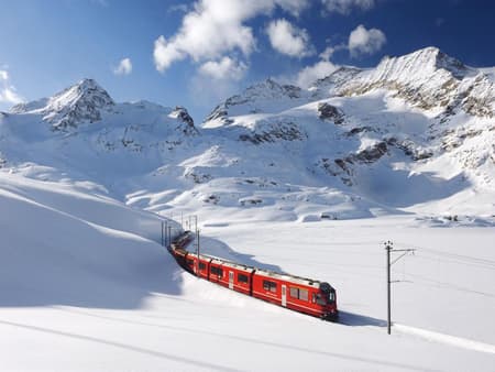 Discover the Swiss Alps and St. Moritz on the Bernina Red Train - Full-Day Tour