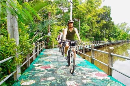 Excursion à vélo dans la jungle du poumon vert de Bangkok
