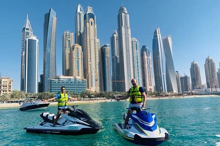 Jet Ski Tour of Dubai: Burj Al Arab, Dubai Marina, Atlantis, Palm & Burj Khalifa