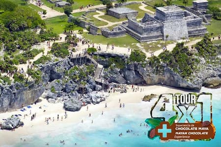 Tour 4x1 por Tulum e Coba com Cenote e Playa del Carmen