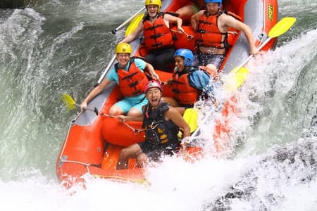 Adventure Combo- Rafting 5 Km, Flying Fox, Jungle Walk with Thai Lunch on Sale