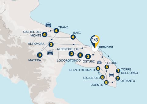 Self-Drive: Apulia a tu aire desde Brindisi