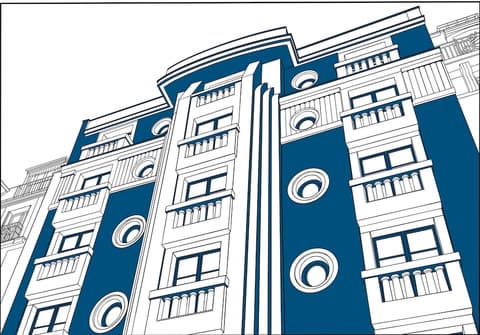 Hotel Moderniste, Front of property