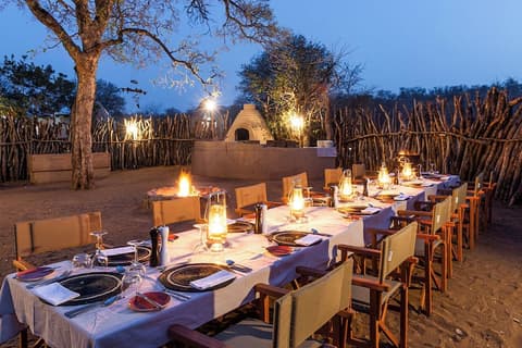 Makalali River Lodge, Outdoor dining