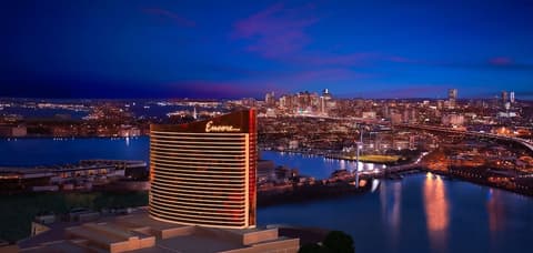 Encore Boston Harbor, Aerial view