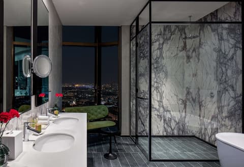 DoubleTree by Hilton Dubai M Square Hotel & Residences, Bathroom shower