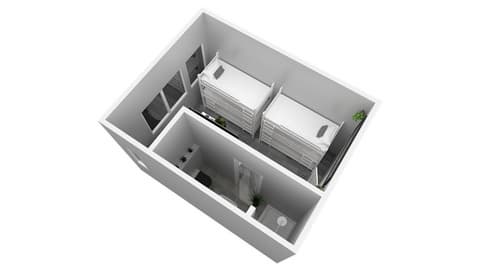 Hotel Ulm Zentrum - Komplettes Zimmer, Hochbett, Android TV & eigenem Bad - perfekt für Familien & Gruppen