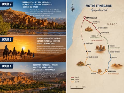 Circuit privatif : Marrakech et désert de Merzouga - 6 Nuits / 7 Jours ( en BB )