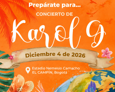 Entradas para Concierto de Karol G en Bogotá