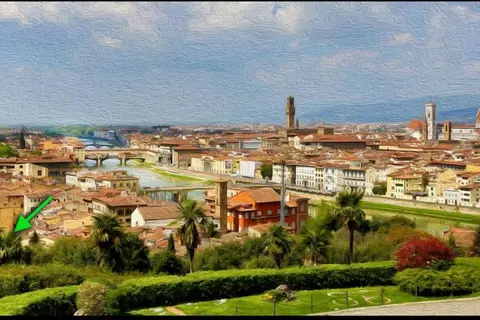 Monica appartamento con giardino al Ponte Vecchio