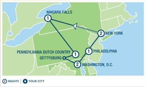 Great Eastern Cities - New York to Philadelphia