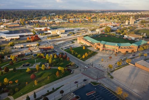 University Plaza Hotel and Convention Center Springfield, Aerial view