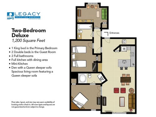 Legacy Vacation Resorts - Lake Buena Vista, Floor plan