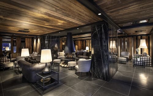 Le Massif Hotel & Lodge Courmayeur The Leading Hotels of the World, Lobby sitting area