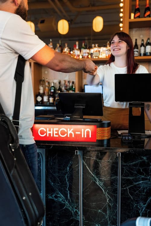 Waymore's Guest House, Check-in/check-out kiosk