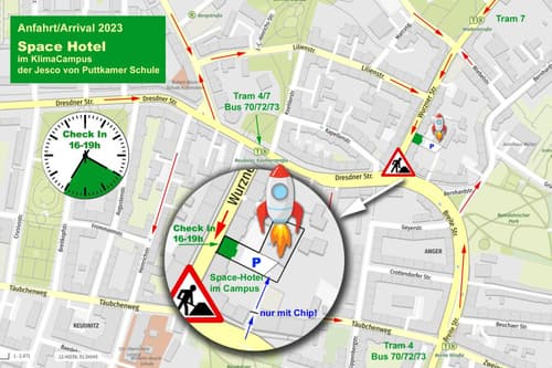 Space Hotel im Campus der JvP Schule, 