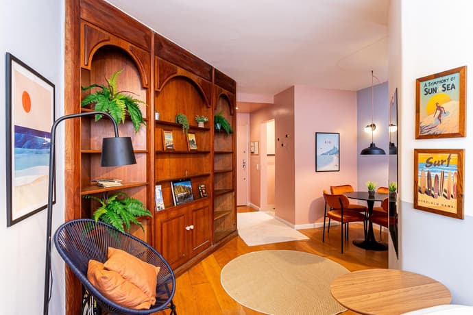 Quarto&Sala a 550m da Praia de Ipanema | PFA58/804