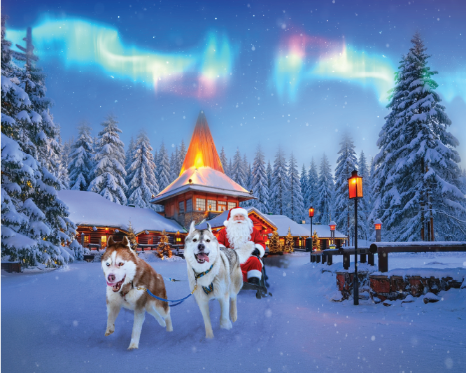 MTPE-10129 PAPÁ NOEL & AURORA BOREAL CON HELSINKI