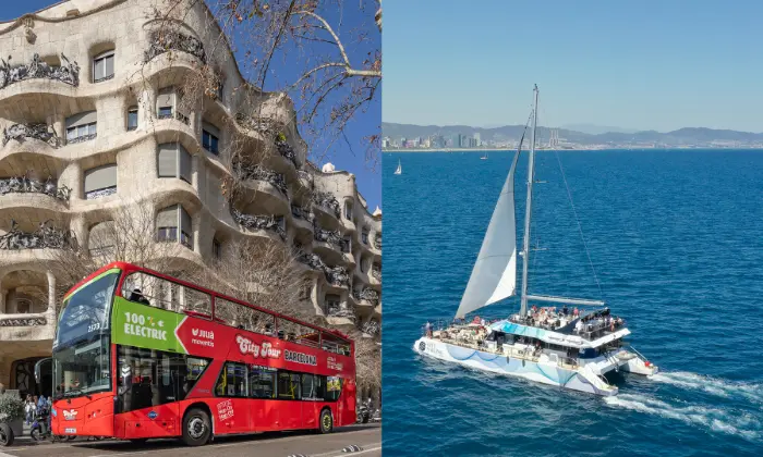 Autobús Hop-On Hop-Off y Paseo en Catamarán Ecológico