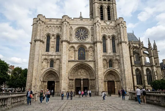 Entrada a la basílica de Saint-Denis
