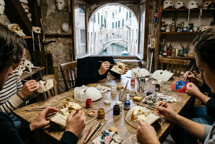 Taller de máscaras venecianas