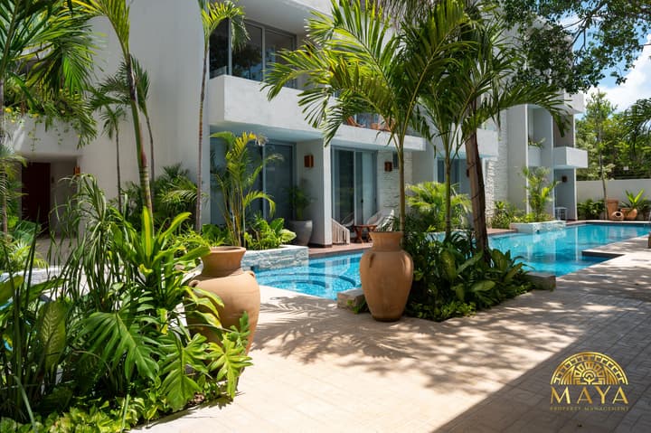 NHOA 102B Lux 1BR Condo Plunge Pool in Aldea Zama