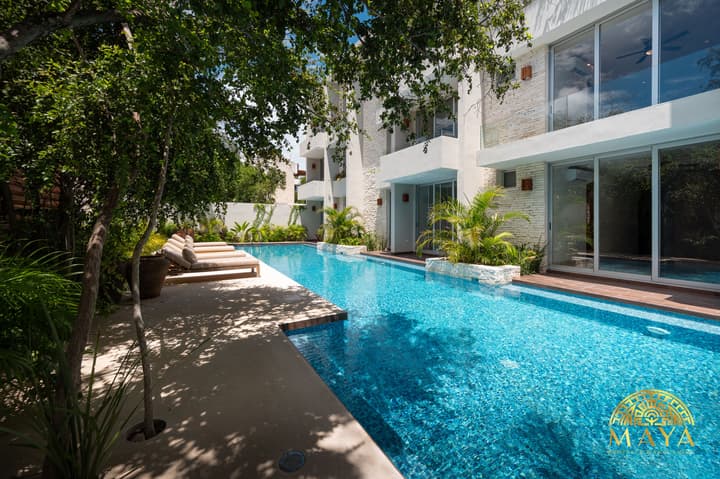 NHOA 102B Lux 1BR Condo Plunge Pool in Aldea Zama