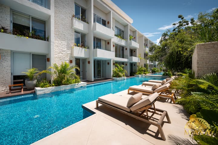 NHOA 102B Lux 1BR Condo Plunge Pool in Aldea Zama