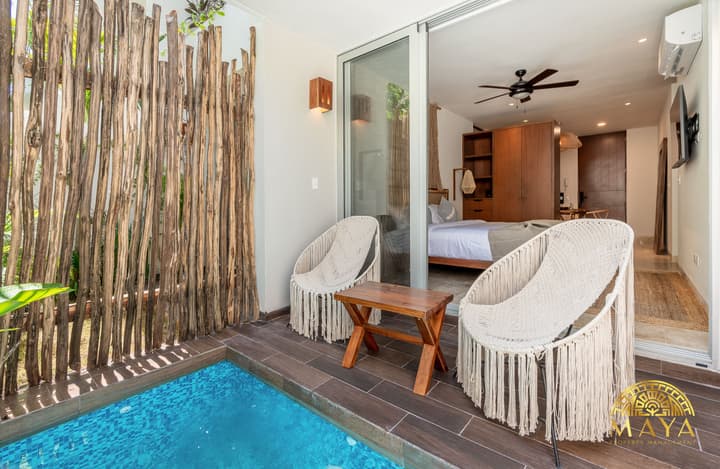 NHOA 102B Lux 1BR Condo Plunge Pool in Aldea Zama