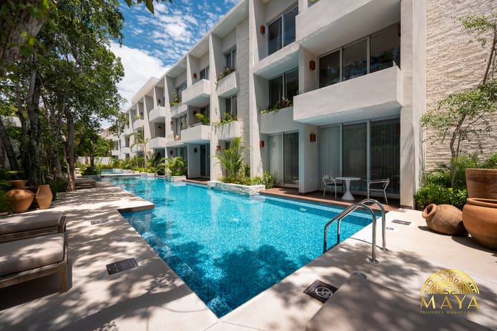 NHOA 102B Lux 1BR Condo Plunge Pool in Aldea Zama