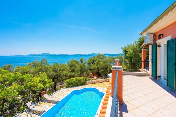 Villa Youla Large Private Pool Walk to Beach Sea Views A C Wifi Car Not Required - 1025