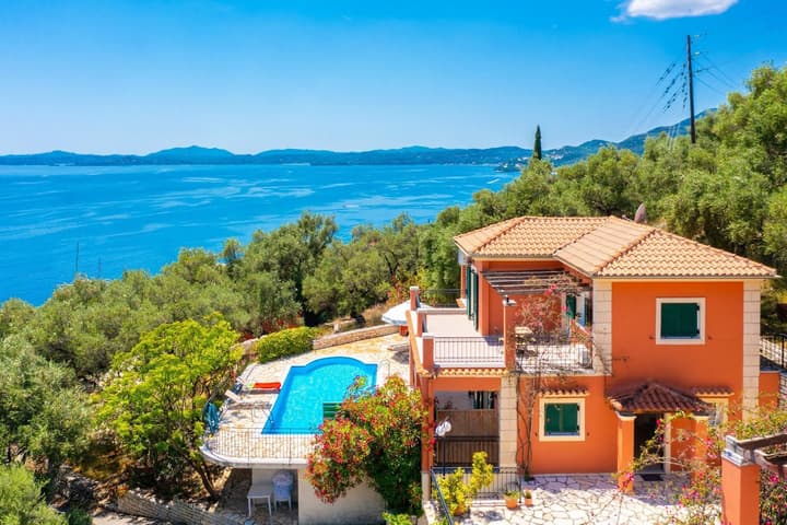 Villa Youla Large Private Pool Walk to Beach Sea Views A C Wifi Car Not Required - 1025