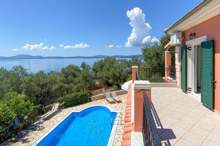 Villa Youla Large Private Pool Walk to Beach Sea Views A C Wifi Car Not Required - 1025