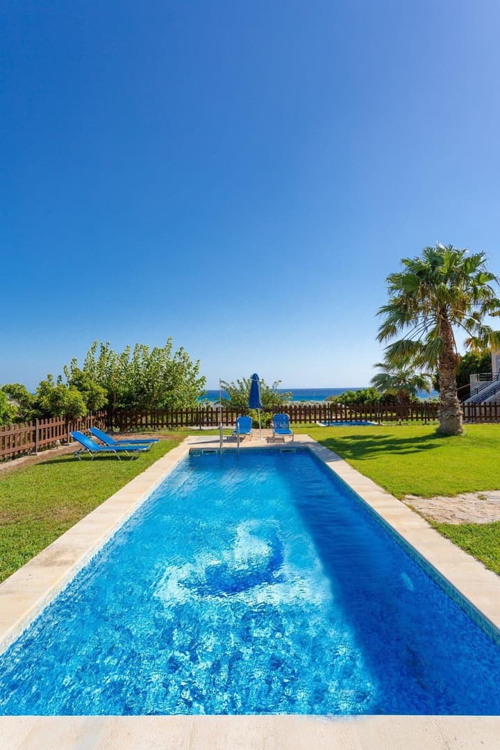 Andreas Beach Villa Large Private Pool Walk to Beach Sea Views A C Wifi Car Not Required - 1654
