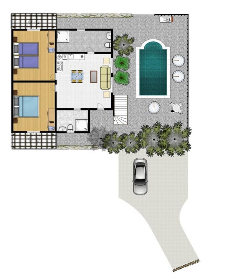 Villa Aris Large Private Pool Walk to Beach Sea Views A C Wifi - 2453